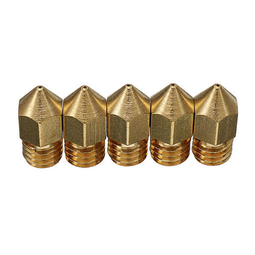 Picture of Creality 3D 5PCS 0.3MM Copper M6 Thread Extruder Nozzle For 3D Printer