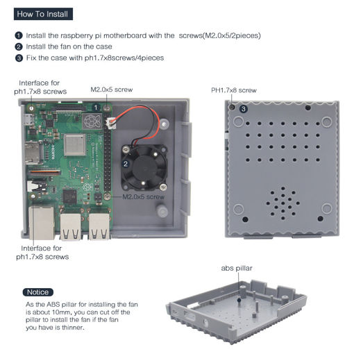 Picture of SNESPi NESPi Case Enclosure + Cooling Fan + 3pcs Heatsink For Raspberry Pi 3 model B+/3B/2B/B+