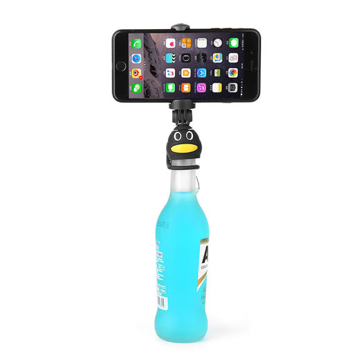Immagine di Q3 Selfie Stick Bottle Cap Head Stand Holder with Stand Clamp for iPhone Xiaomi Huawei Smartphones