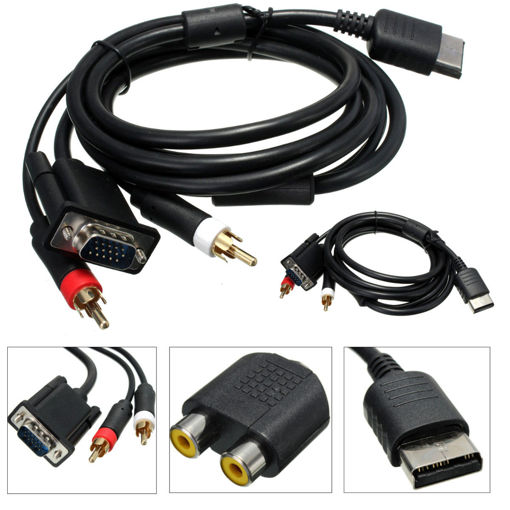 Picture of VGA High Definition Cable RCA Sound Adapter HD Box PAL NTSC for SEGA Dreamcast