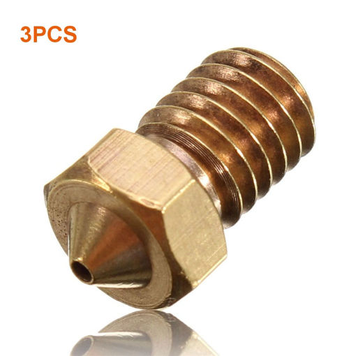 Picture of 3PCS V6 Brass Nozzle 1MM For 1.75mm Filament Copper Nozzle Extruder Print Head 3D Printer