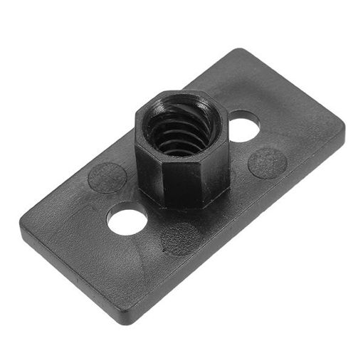 Picture of 10PCS T8 4mm Lead 2mm Pitch T Thread POM Black Plastic Nut Plate For 3D Printer