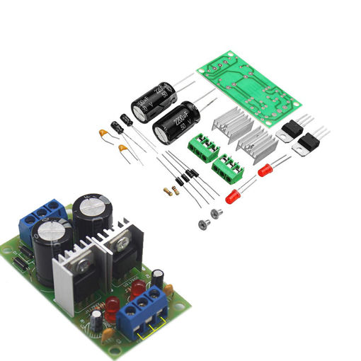 Picture of 3pcs DIY LM7812+LM7912 Dual Voltage Regulator Rectifier Bridge Power Supply Module 12V Kit