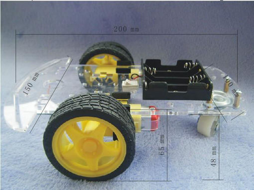 Picture of Upgraded 3~9V 2WD Smart Chassis Car DIY Kit  For Arduino with Dual 1:48 TT Motor
