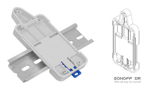 Immagine di SONOFF DR DIN Rail Tray Adjustable Mounted Rail Case Holder Solution Module