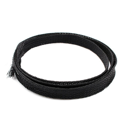 Picture of 5PCS 1M Retardant Nylon Braided Sleeving 8mm Black PET Cable For 3D Printer