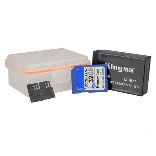 Immagine di Kingma Battery TF Card Memory Card Storage Box Case for Canon EN-EL14 DSLR Camera Battery