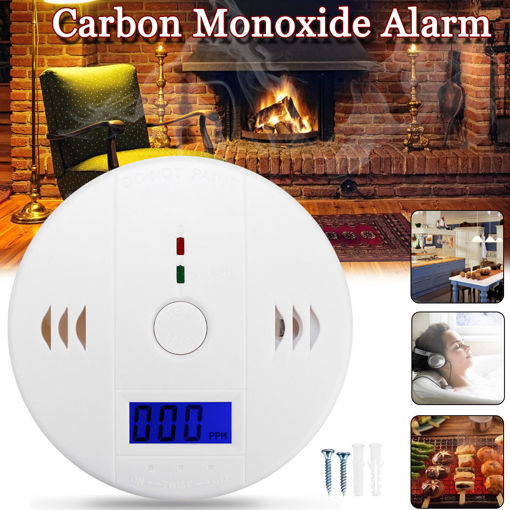 Immagine di LCD CO Carbon Alarm Detector Tester Poisoning Monitor Alarma Warning Monoxide Cocina