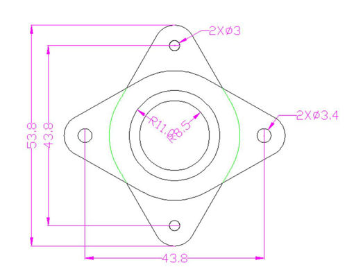 Immagine di 4Pcs 53.8*53.8mm NEMA17 Stepper Motor Vibration Shock Absorber Damper with Black Heat Sink for 3D Printer CNC Part