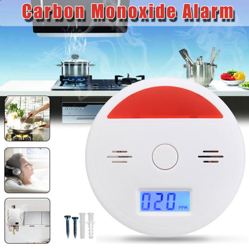 Immagine di LCD CO Carbon Monoxide Tester Poisoning Gas Smoke Alarm Detector Monitor Warning Sensor
