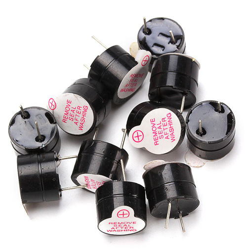 Picture of 50pcs 3V Active Buzzer Electromagnetic SOT Plastic-sealed Tube Long Sound 12mmx9.5mm