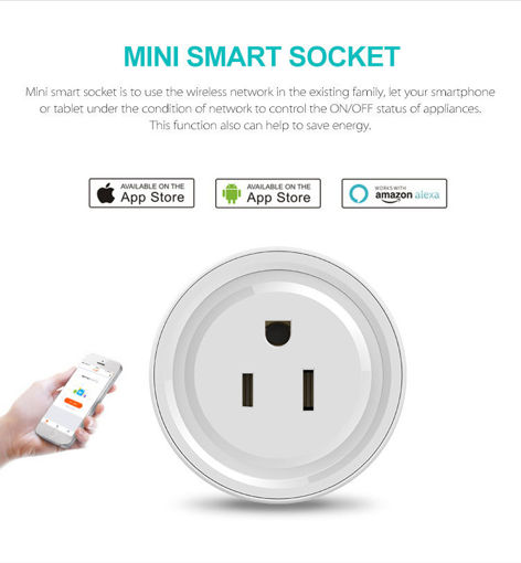 Picture of XS-SSA01-3 AC100-240V 10A US Standard Alexa Smart WIFI Socket Mobile Phone Timer Switch Socket Remote Control Smart Home