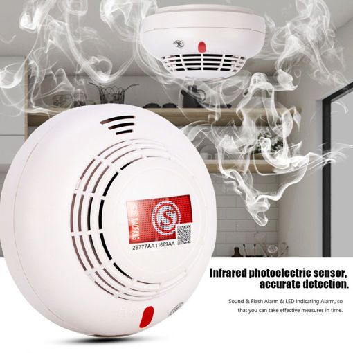 Picture of JKD-501 Smart Independent Wireless Smoke Detector Fire Alarm Detectors for Home Security System