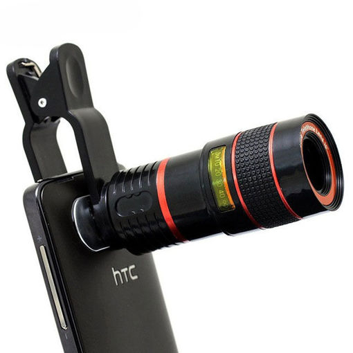 Immagine di Apexel Universal 8X Zoom Telescope Clip Lens for Mobile Phone Tablet