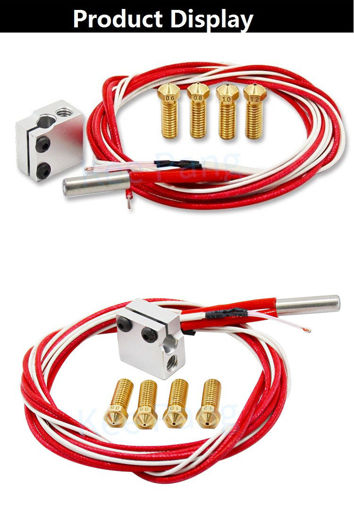 Immagine di 1.75mm Volcano Nozzle 12V Heat Cartridge Heater Block Thermistor Sensor Hot End Kits For 3D Printer