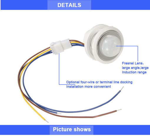 Picture of 26mm T-3003 LED Intelligent Infrared Human Body Sensing Probe Induction High Sensitive Switch