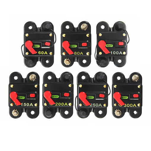 Picture of 12V-24V DC 60A-300A Home Solar System Waterproof Circuit Breaker Reset Fuse Inverter
