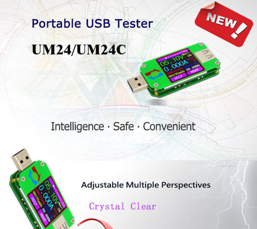 Immagine di RIDEN UM24/UM24C USB 2.0 Color LCD Display Tester Voltage Current Meter