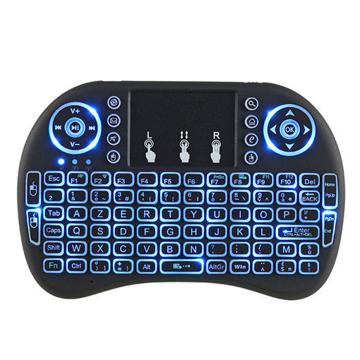 Picture of I8 Three Color Backlit French Version 2.4G Wireless Mini Keyboard Touchpad Air Mouse