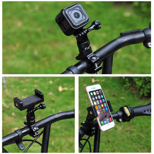 Picture of PULUZ PU223 Bicycle Aluminum Handlebar Adapter Mount Stand Holder for Action Sportscamera
