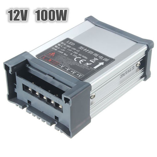 Immagine di IP65 AC 100V-264V To DC 12V 100W Switching Power Supply Driver Adapter