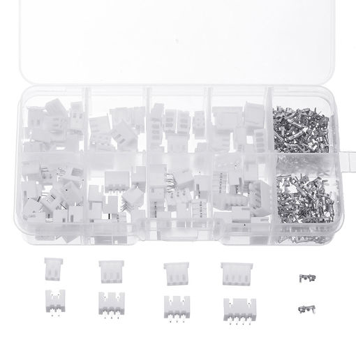Picture of 1250Pcs 2.54mm XH2.54 2p 3p 4 Pin Connector Plug+Straight Needle+Terminal Socket Header Wire Adaptor