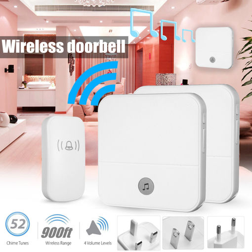 Immagine di Home House 4 Volume Wireless Doorbell Chime 2 Receiver + 1 Doorbell