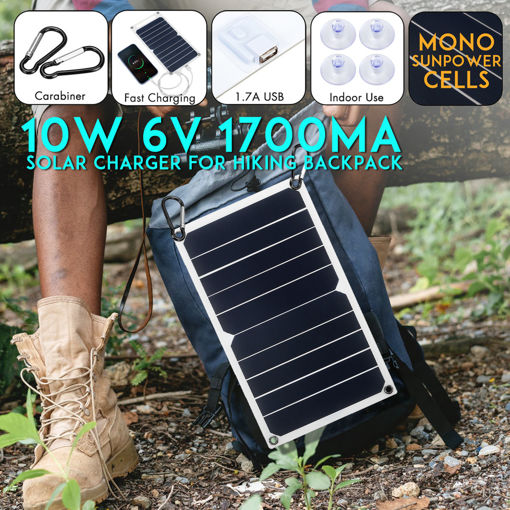 Picture of 10W 6V 1700mA 260x140x2.5mm Slim & Light Solar Panel Support USB Charge for Outdoor Working