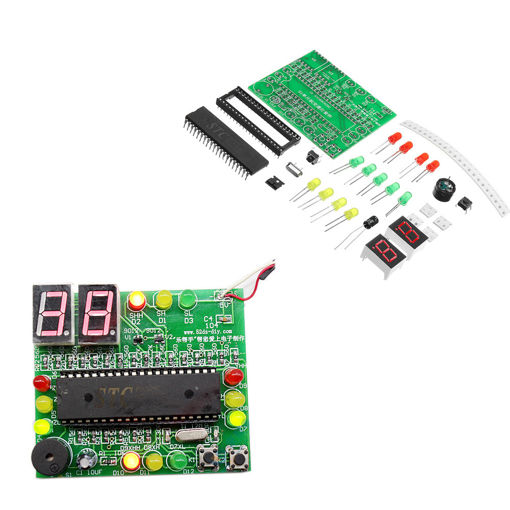 Picture of 3pcs DIY 51 Single Chip Traffic Light Kit Electronic Production DIY LED Flash Kit