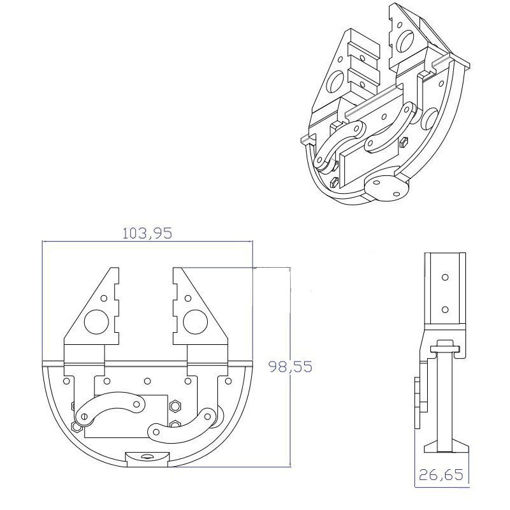 Immagine di DIY Mechanical Arm Manipulator Gripper for MG995/MG996 Servos