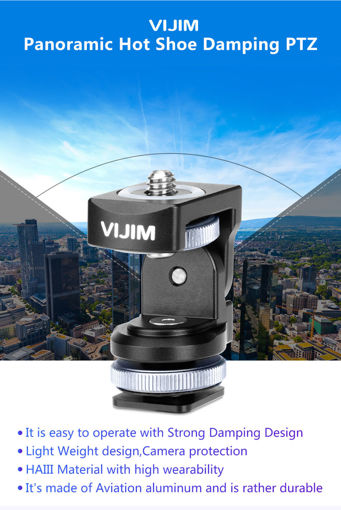 Picture of VIJIM VK-2 360 Degree Rotation Hot Shoe Cold Shoe Mount Bracket Holder for DSLR Camera