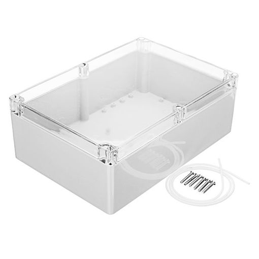 Picture of 263x185x95mm DIY Plastic Waterproof Housing Transparent Cover Junction Case Sealed Instrument Case