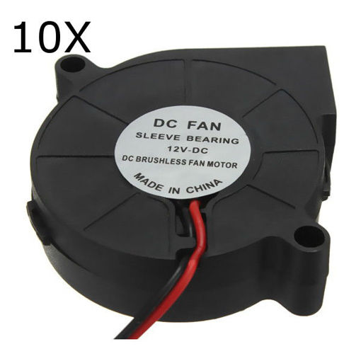 Picture of 10Pcs 3D Printer 12V DC 50mm*50mm Blow Radial Cooling Fan
