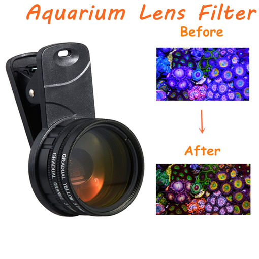 Picture of Aquarium Fish Tank Seawater Coral Reef Phone Camera Filters Lens with Macro Lens