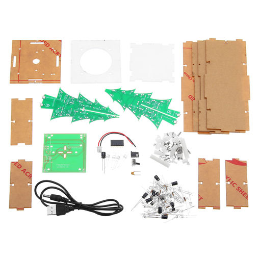 Picture of Upgraded Version DIY Colorful Christmas Tree Electronic Production Kit With Shell