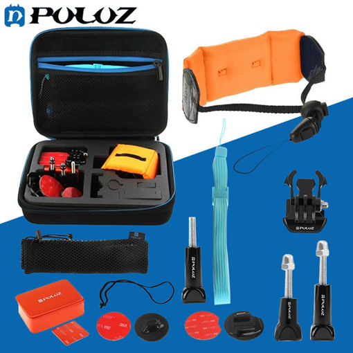 Picture of PULUZ 14 in 1 Surfing Combo Kit with EVA Case Stocker for Gopro SJCAM Xiaomi Yi Accessories