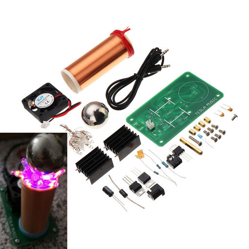 Picture of DIY DC 15-24V Tesla Coil Module Kit With Xenon Lamp And Ball