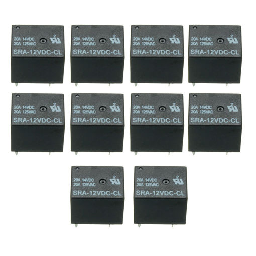 Picture of 50pcs 5 Pin Relay 12V DC 20A Coil Power Relay SRA-12VDC-CL