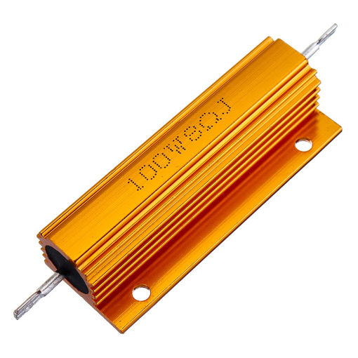 Immagine di 10pcs RX24 100W 8R 8RJ Metal Aluminum Case High Power Resistor Golden Metal Shell Case Heatsink Resistance Resistor