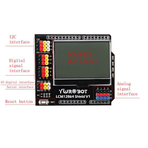Immagine di YwRobot LCM12864 Shield LCD Display Expansion Board For Arduino Electronic Building Blocks