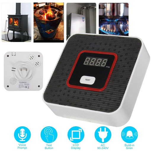 Immagine di JKD-818 Intelligent LCD Combustible Gas Leakage Alarm Sensor Tester Home Security