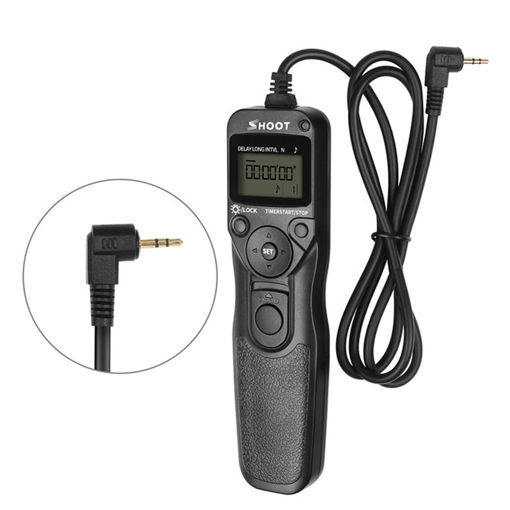 Immagine di SHOOT RS-60E3 LCD Timer Shutter Release Remote Control for Canon EOS 1300D 1100D 1200D 1000D 100D 35