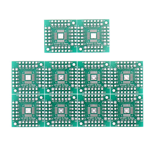 Picture of 100pcs HTQFP QFN48 To DIP48 QFN44 QFP48 QFP44 PQFP LQFP To DIP PCB SMD Adapter Plate Pitch PCB Board