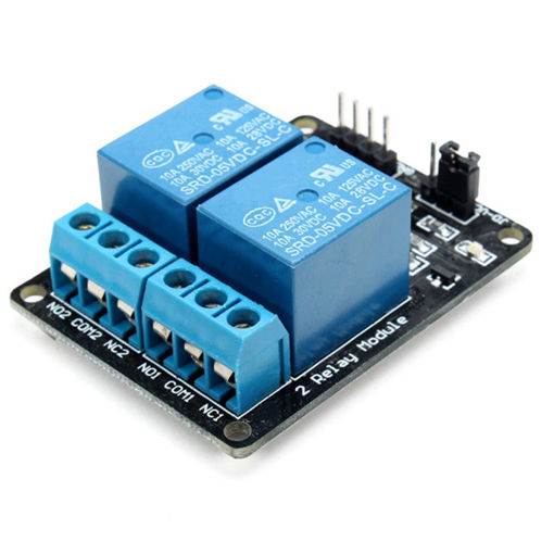 Immagine di 10Pcs DC5V 2 Way 2CH Channel Relay Module With Optocoupler Protection