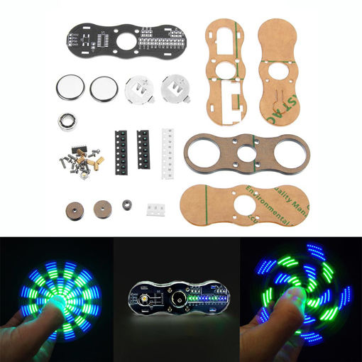 Picture of 3pcs DIY LED Hand Spinner Electronic Kit C51 Single Chip Training Kit