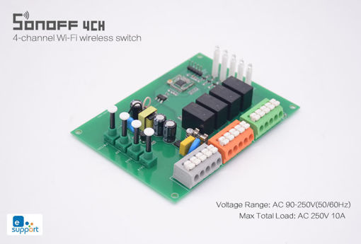 Immagine di SONOFF 4CH R2 4 Channel 10A 2200W 2.4Ghz Smart Home WIFI Module