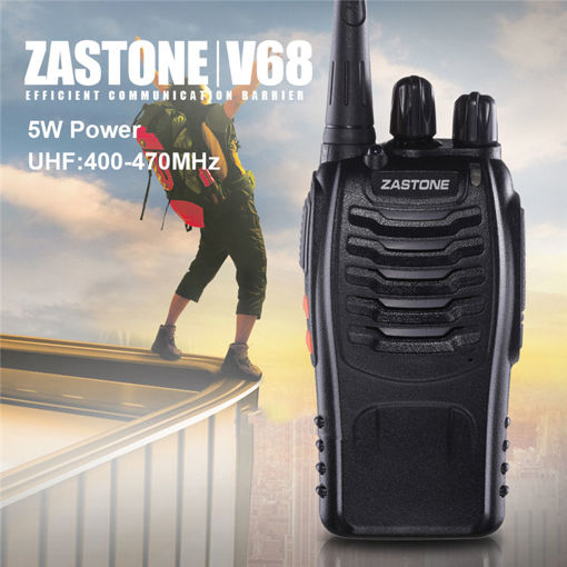 Immagine di Zastone ZT-V68 UHF 400-470MHZ Professional Handheld 5W 16CH Two Way Radio PMR CB Walkie Talkie