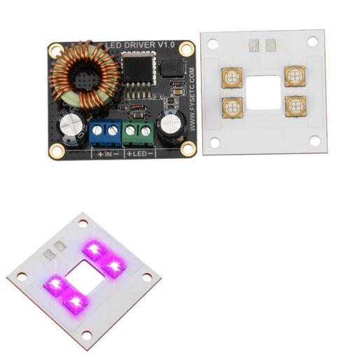Picture of 40W UV LED Light Source Lamp Panel + 30W V1.0 LED Boost Driver Board For SLA DLP DIY 3D Printer