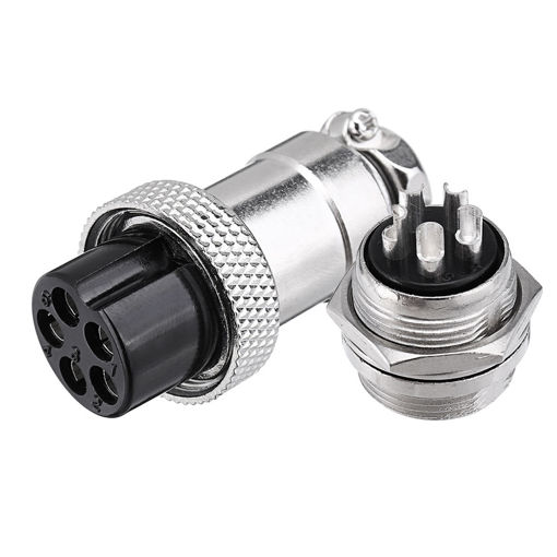 Picture of 10pcs GX20 5 Pin 20mm Male & Female Wire Panel Circular Connector Aviation Socket Plug