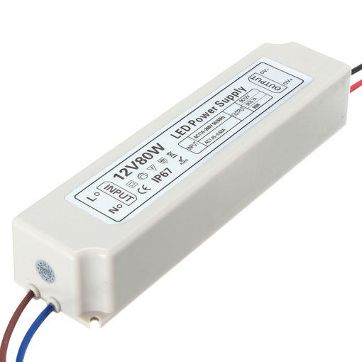 Immagine di IP67 80W AC100-264V To DC12V Switching Power Supply Driver Adapter